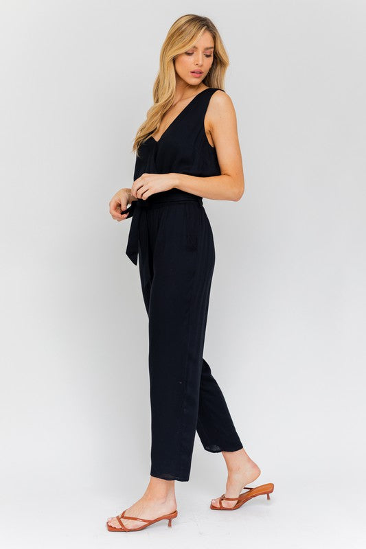 Sleeveless Surplus Jumpsuit Black S by Gilli | Fleurcouture