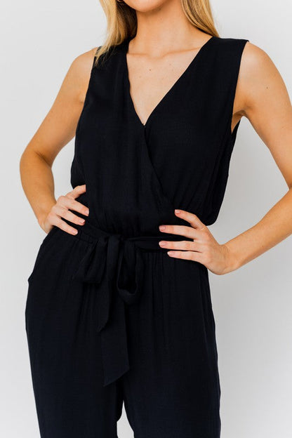 Sleeveless Surplus Jumpsuit Black S by Gilli | Fleurcouture