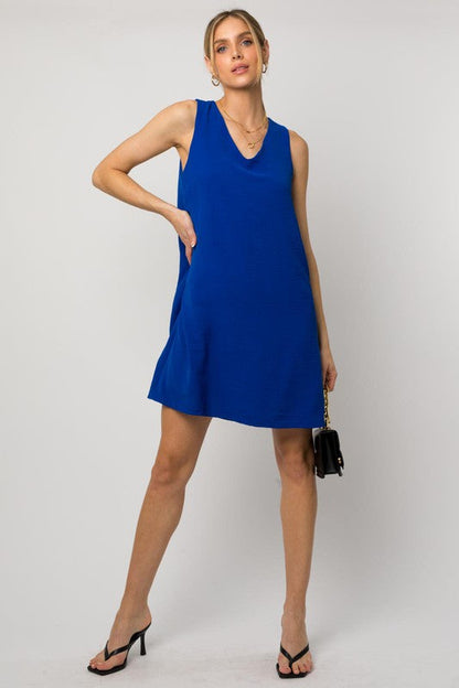 Sleeveless V-Neck Dress by Gilli | Fleurcouture