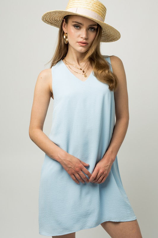 Sleeveless V-Neck Dress by Gilli | Fleurcouture