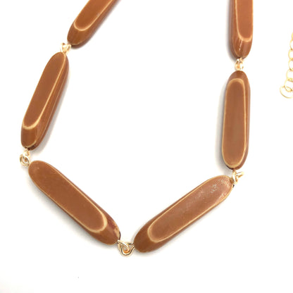 Sliced Bamboo Amelia Necklace Amelia Necklaces by Leetie Lovendale | Fleurcouture