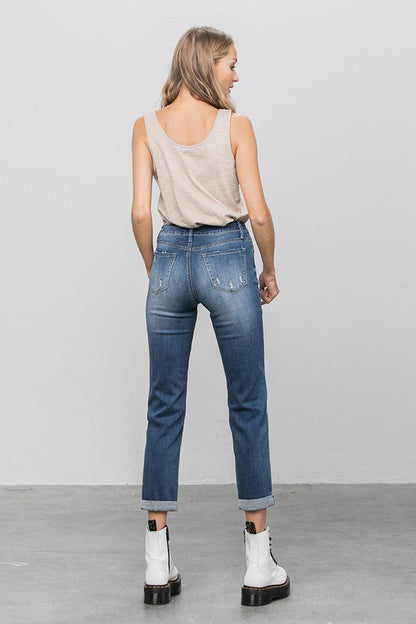 SLIM BOYFRIEND JEANS DARK by Insane Gene | Fleurcouture