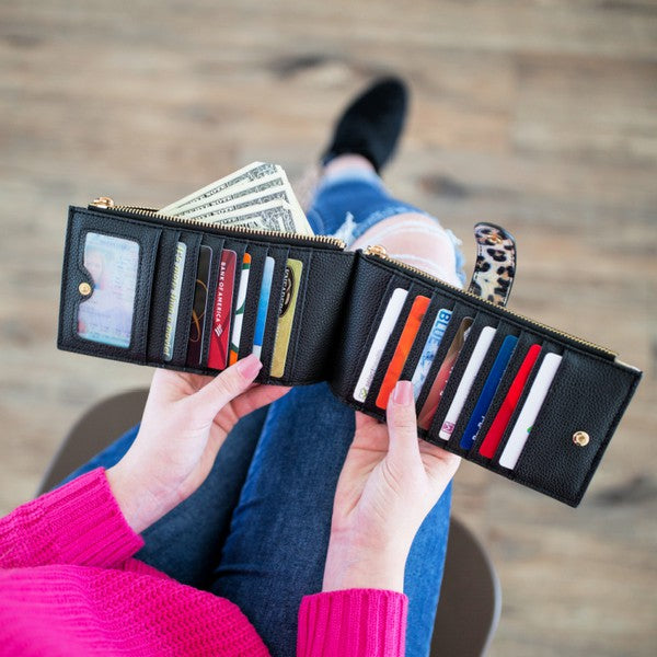 Slim Credit Card Zipper Wallet 1 Accessories by Dani & Em | Fleurcouture