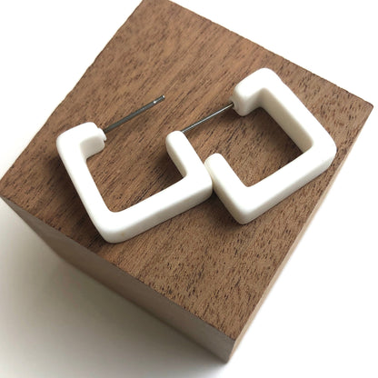 Small Square Hoop Earrings Square Hoops by Leetie Lovendale | Fleurcouture