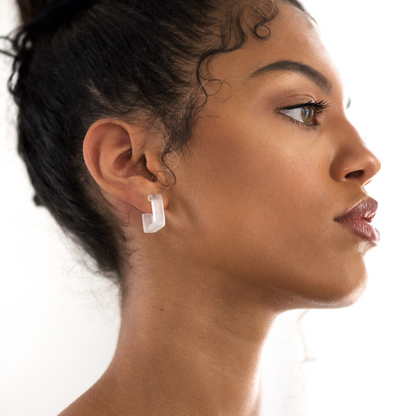 Small Square Hoop Earrings Square Hoops by Leetie Lovendale | Fleurcouture