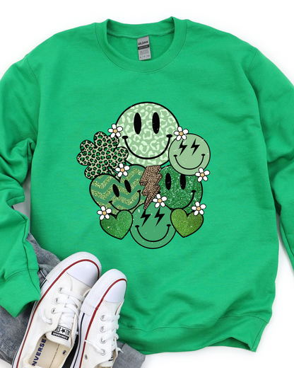 SMILE SHAMROCK SWEATSHIRT by Lemon Love | Fleurcouture