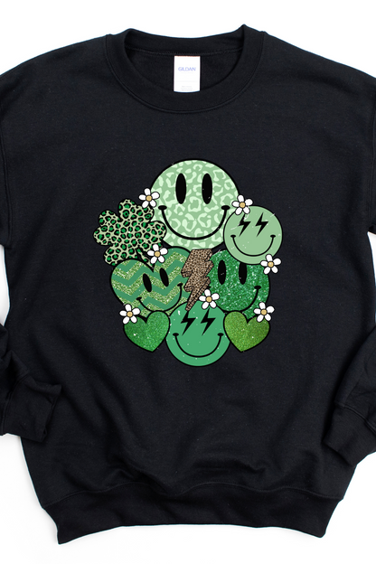 SMILE SHAMROCK SWEATSHIRT by Lemon Love | Fleurcouture