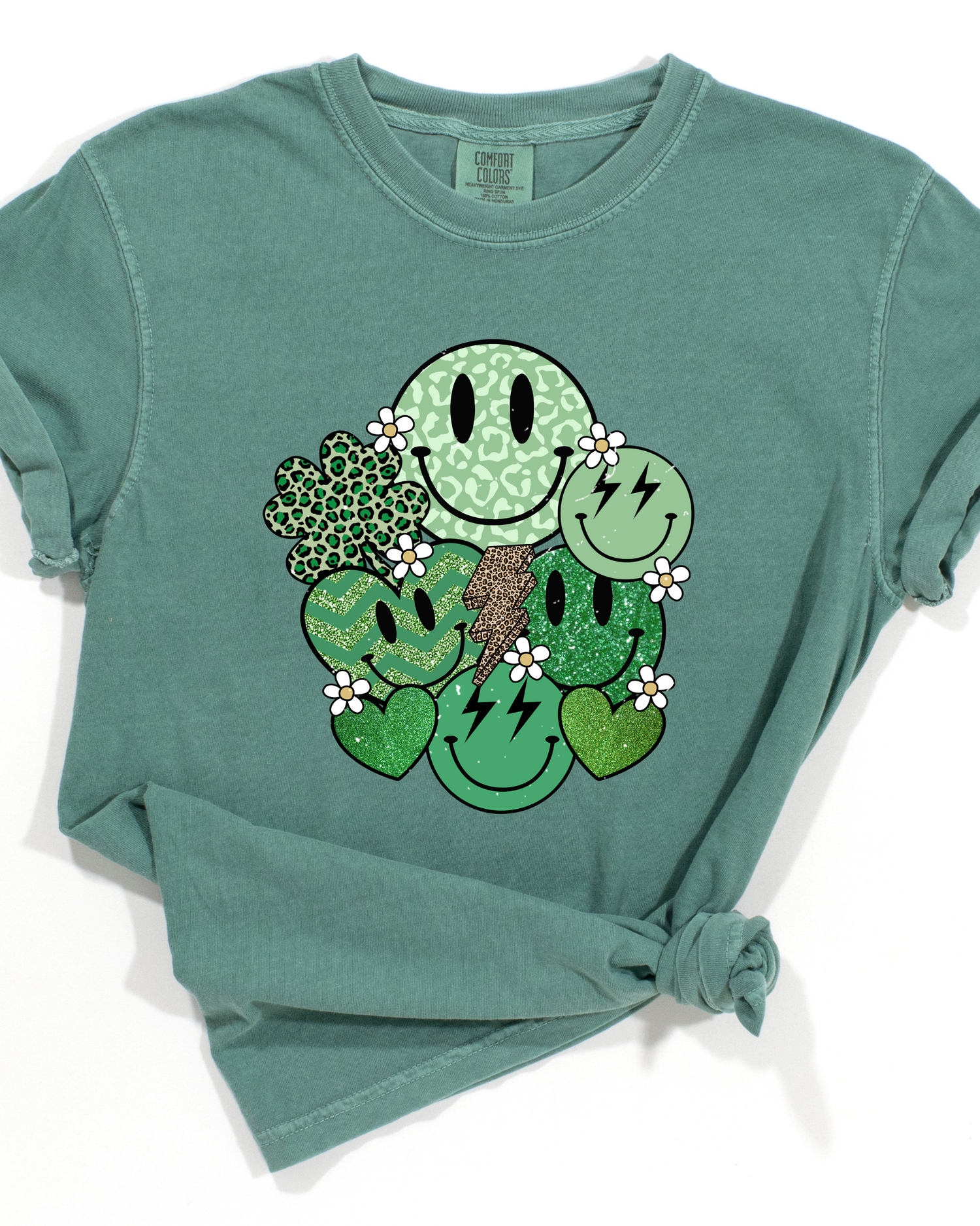 SMILE SHAMROCK TEE (COMFORT COLORS) by LL | Fleurcouture