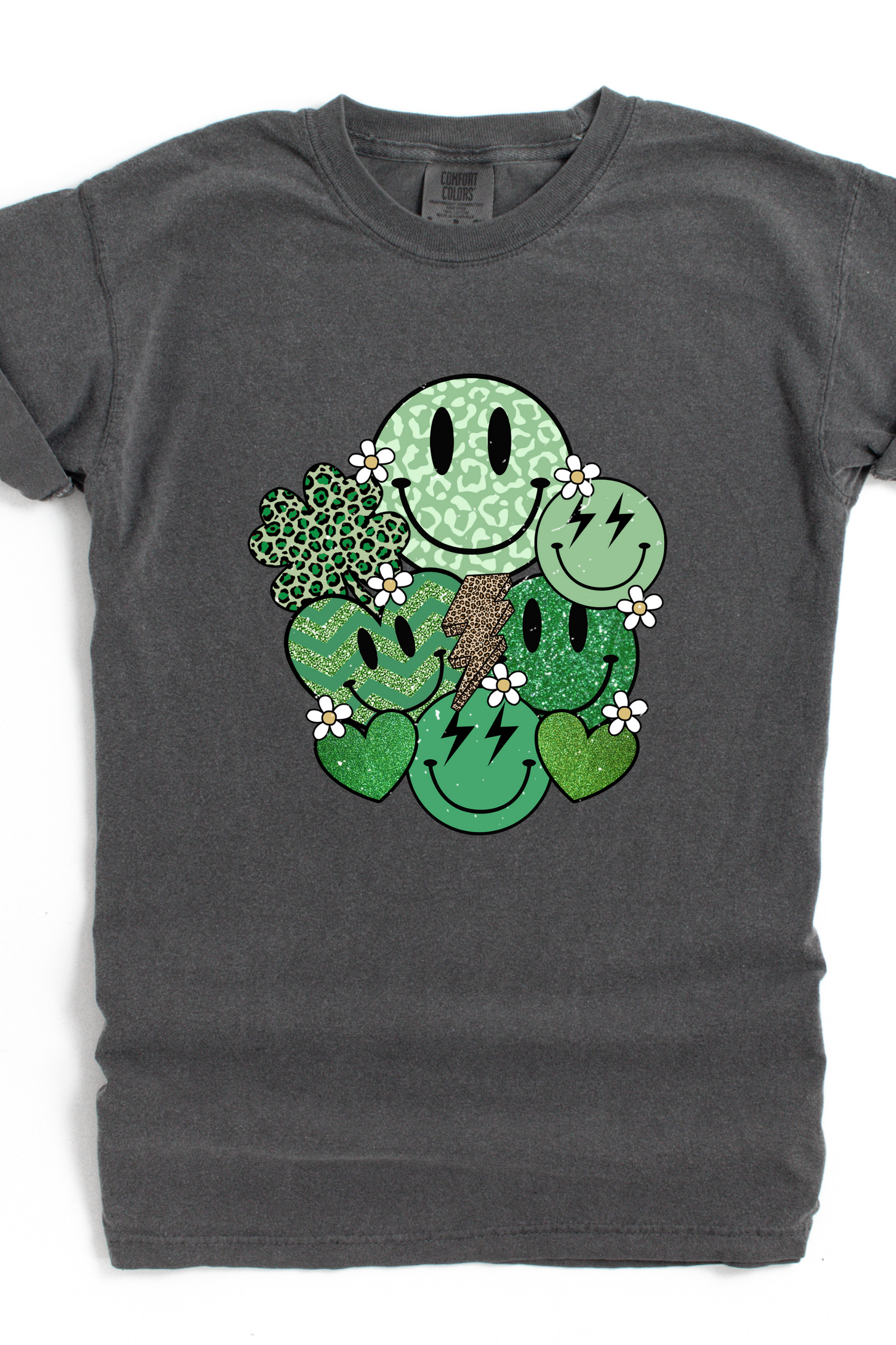 SMILE SHAMROCK TEE (COMFORT COLORS) by LL | Fleurcouture