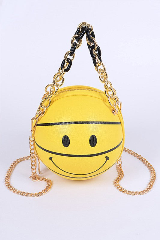 Smily Basketball Swing Clutch Yellow O/S by Artini Accessories | Fleurcouture