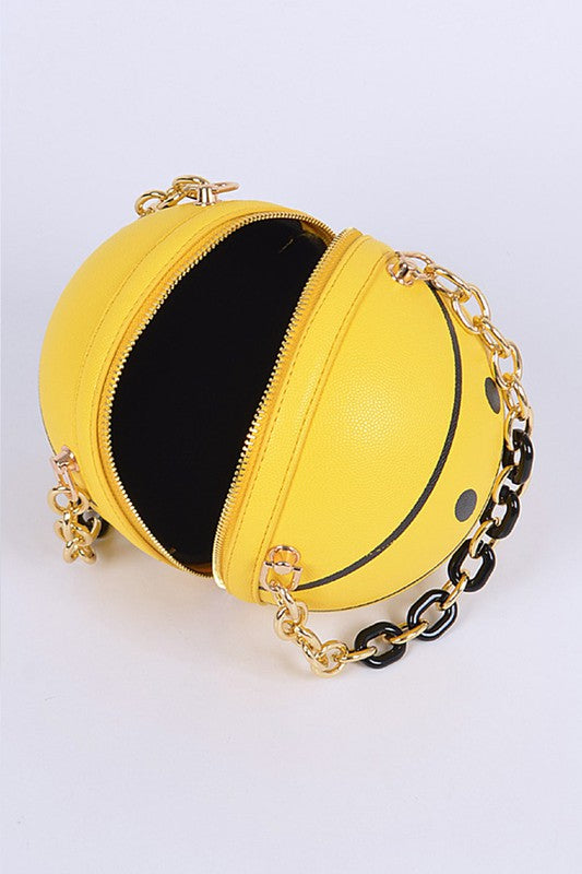 Smily Basketball Swing Clutch Yellow O/S by Artini Accessories | Fleurcouture