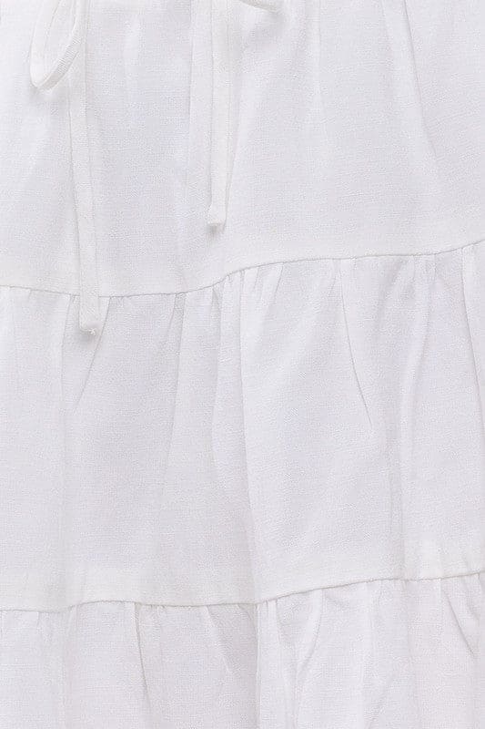 Smocked Waist Flare Skirt by LE LIS | Fleurcouture