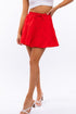 Smocked Waist Flare Skirt RED S by LE LIS | Fleurcouture