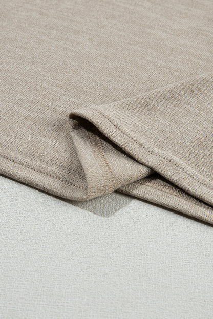 Smoke Gray Button Detail Batwing Sleeve Casual Tee Smoke Gray 97%Polyester+3%Elastane Tops/Tops &amp; Tees by Fleurcouture | Fleurcouture