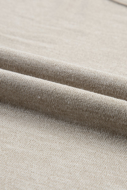 Smoke Gray Button Detail Batwing Sleeve Casual Tee Smoke Gray 97%Polyester+3%Elastane Tops/Tops &amp; Tees by Fleurcouture | Fleurcouture