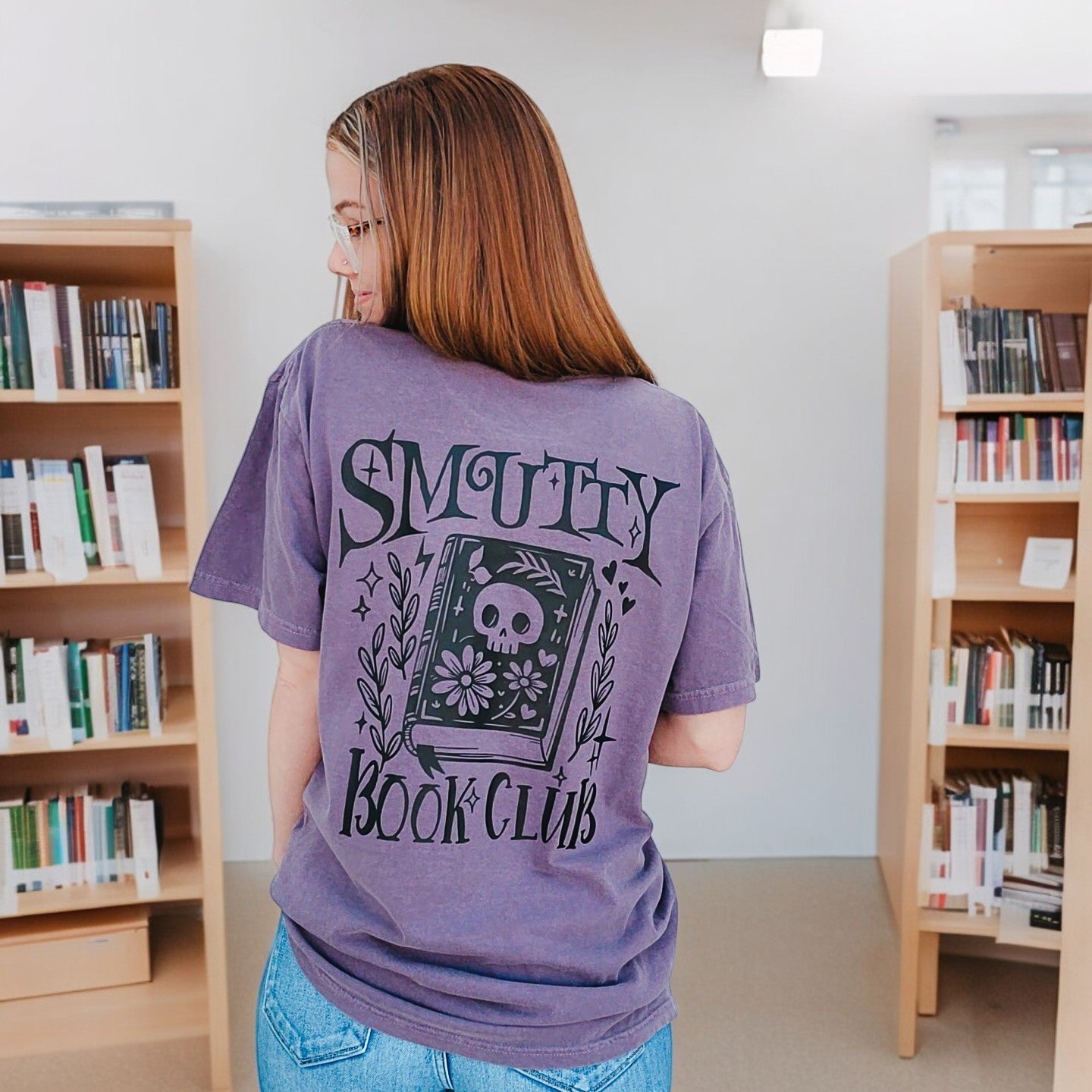 Smutty Book Club Graphic Tee S Wine T-shirt by Tea Shirt Shoppe | Fleurcouture