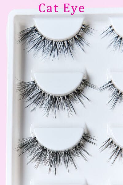 SO PINK BEAUTY Faux Mink Eyelashes 5 Pairs One Size by Trendsi | Fleurcouture