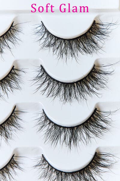 SO PINK BEAUTY Mink Eyelashes 5 Pairs One Size by Trendsi | Fleurcouture