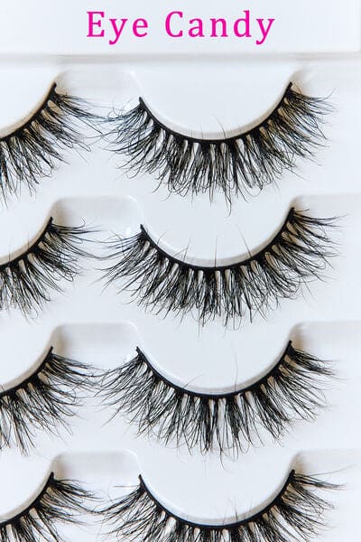 SO PINK BEAUTY Mink Eyelashes 5 Pairs One Size by Trendsi | Fleurcouture