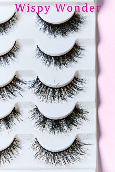 SO PINK BEAUTY Mink Eyelashes Variety Pack 5 Pairs Wispy Wonder One Size by Trendsi | Fleurcouture