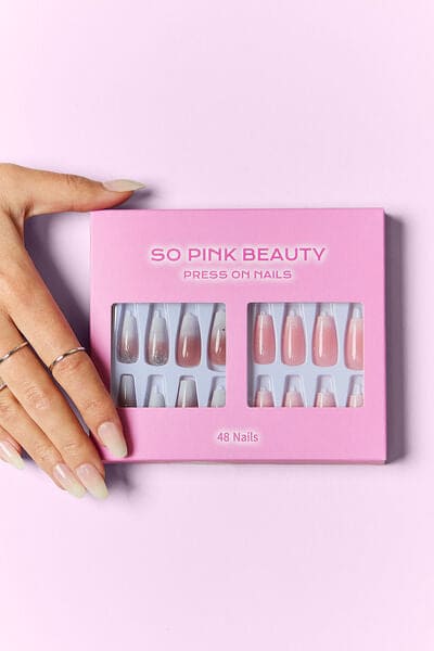 SO PINK BEAUTY Press On Nails 2 Packs Heartbreaker One Size by Trendsi | Fleurcouture