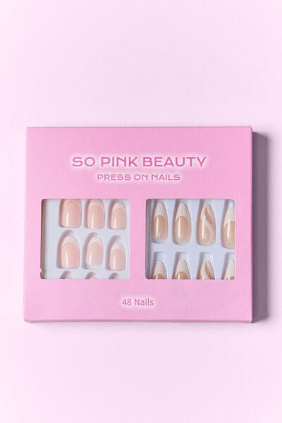 SO PINK BEAUTY Press On Nails 2 Packs One Size by Trendsi | Fleurcouture