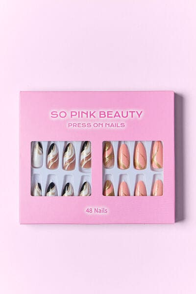 SO PINK BEAUTY Press On Nails 2 Packs One Size by Trendsi | Fleurcouture