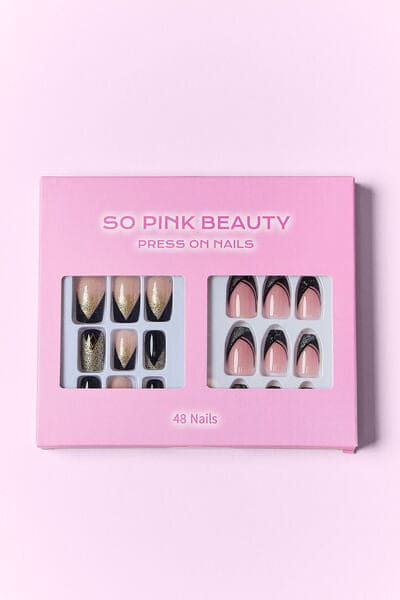 SO PINK BEAUTY Press On Nails 2 Packs One Size by Trendsi | Fleurcouture