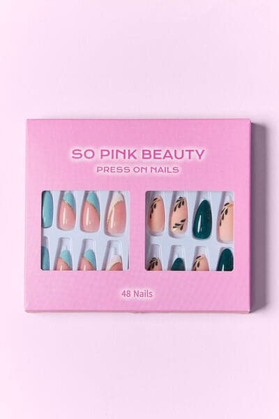 SO PINK BEAUTY Press On Nails 2 Packs One Size by Trendsi | Fleurcouture