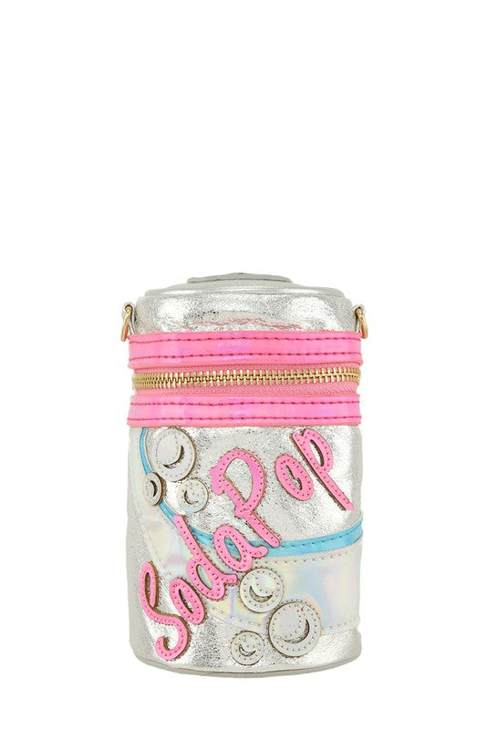 Soda Pop Can Shape Novelty Bag SILVER OS by ICCO ACCESSORIES | Fleurcouture
