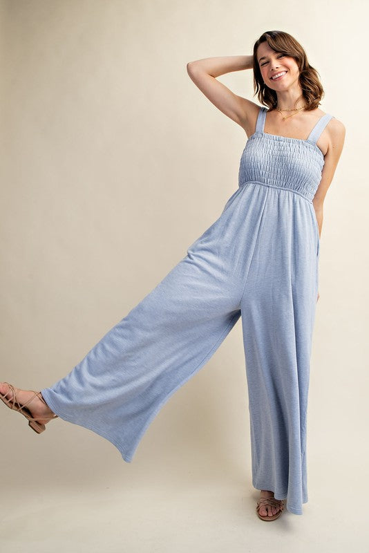 SOFT JERSEY EVERYDAY COMFORTABLE JUMPSUIT Blue Heaven S by Sweet Generis | Fleurcouture