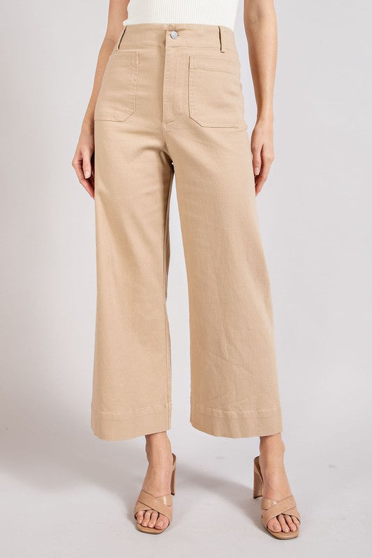 Soft Washed Wide Leg Pants by eesome | Fleurcouture