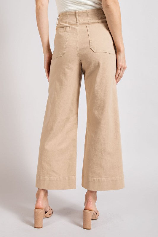 Soft Washed Wide Leg Pants by eesome | Fleurcouture