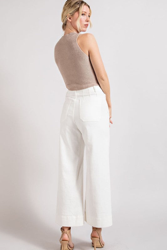 Soft Washed Wide Leg Pants by eesome | Fleurcouture