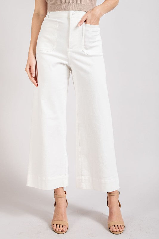 Soft Washed Wide Leg Pants by eesome | Fleurcouture