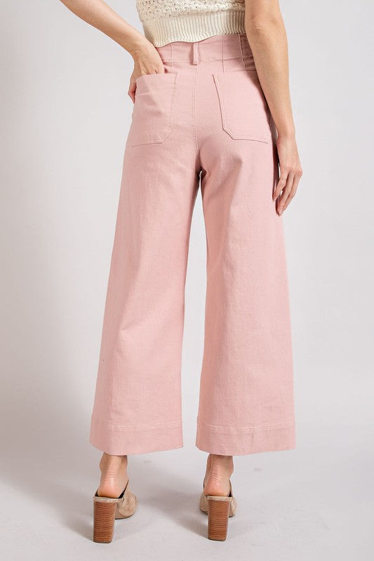 Soft Washed Wide Leg Pants by eesome | Fleurcouture