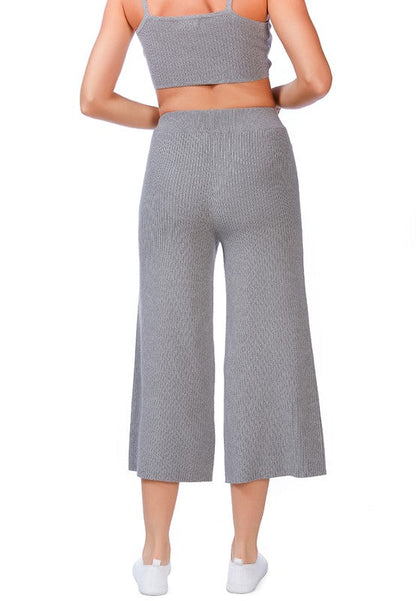 Solid Casual Drawstring Cropped Pants by Rag Company | Fleurcouture