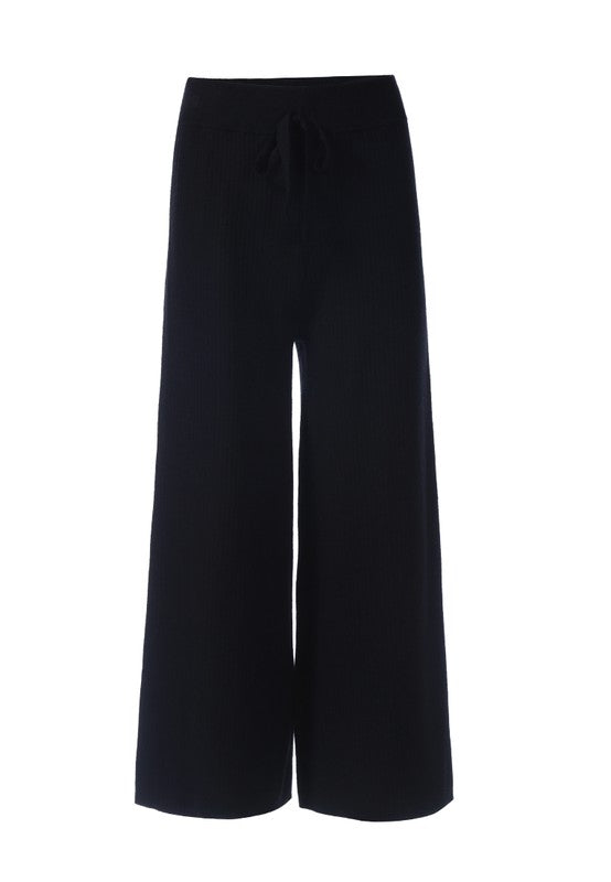 Solid Casual Drawstring Cropped Pants by Rag Company | Fleurcouture