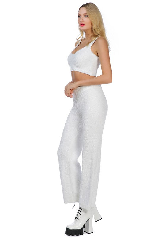 Solid Casual Wide Leg Trousers by Rag Company | Fleurcouture