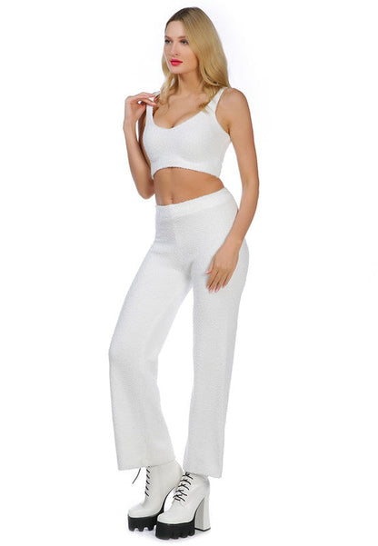 Solid Casual Wide Leg Trousers by Rag Company | Fleurcouture