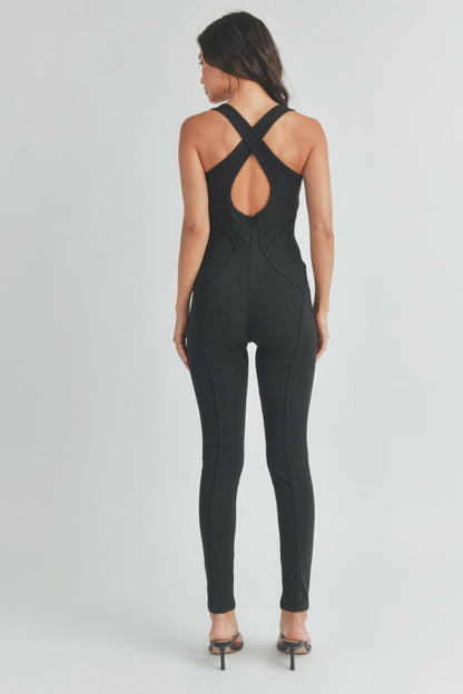 Solid Color Jumpsuit by Fleurcouture | Fleurcouture