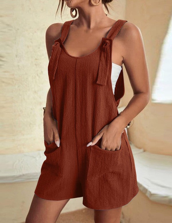 Solid color Romper Brown S by Miss Sparkling | Fleurcouture