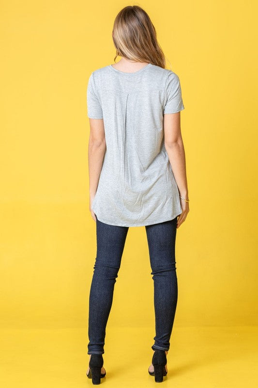 Solid Side Slit High Low Tunic by EG fashion | Fleurcouture