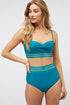 Solid Two Piece Swimsuit Teal S by Davi & Dani | Fleurcouture