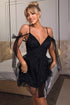 Spaghetti Strap Mesh Dress Black XS Women&