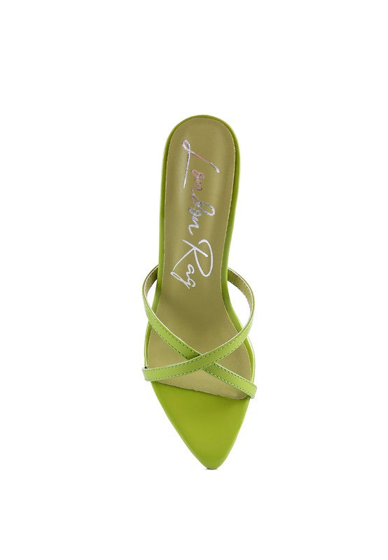 SPELLBOUND HIGH HEELED POINTED TOE SANDAL by Rag Company | Fleurcouture