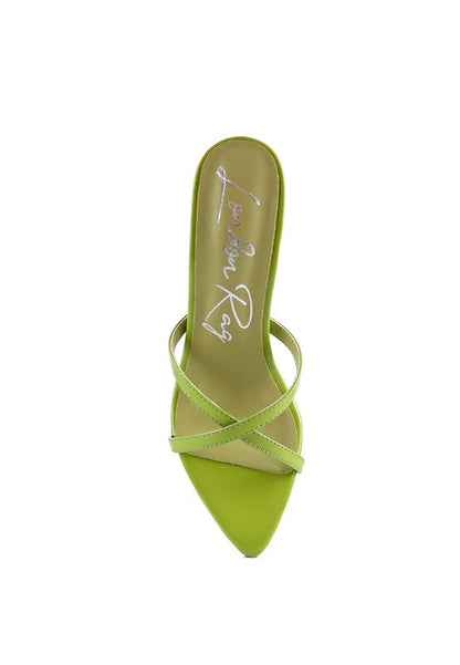 SPELLBOUND HIGH HEELED POINTED TOE SANDAL by Rag Company | Fleurcouture