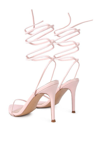 SPHYNX HIGH HEEL LACE UP SANDALS by Rag Company | Fleurcouture