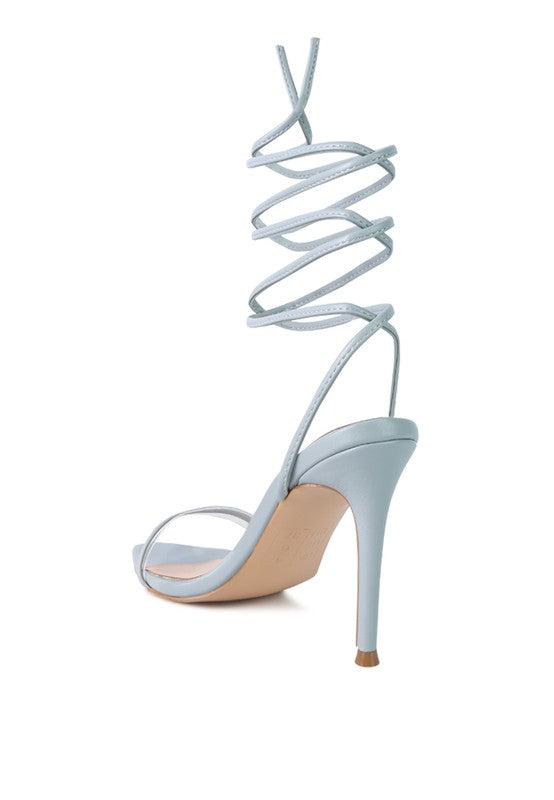 SPHYNX HIGH HEEL LACE UP SANDALS by Rag Company | Fleurcouture