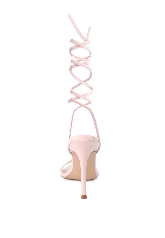 SPHYNX HIGH HEEL LACE UP SANDALS by Rag Company | Fleurcouture